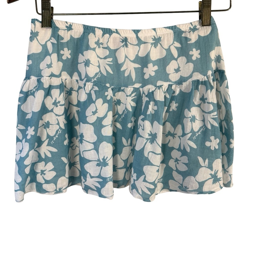 Jump Blue and White Floral Patterned Skirt Size XXS XS Boho Festival